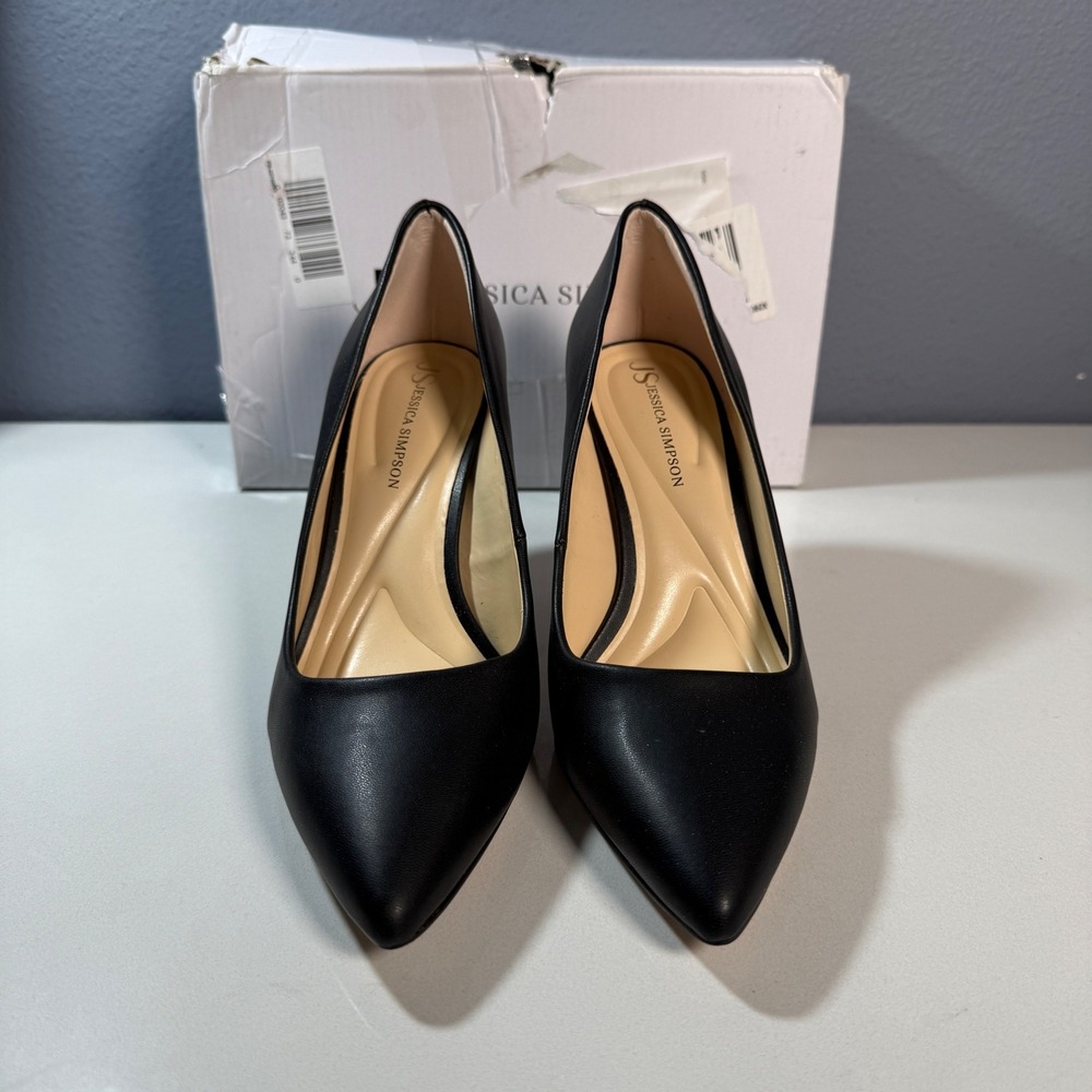 Jessica Simpson Apelhan Pumps Women 6.5 Black  Stiletto Toe - Picture 4 of 7